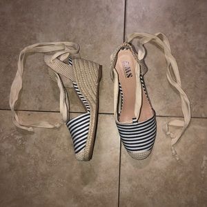 Cute beach espadrille heel wedge